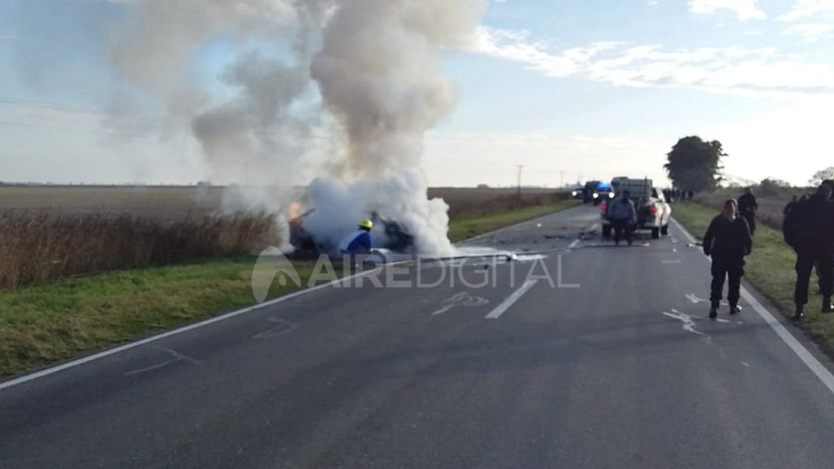 La pareja que viajaba en el Chevrolet Prisma