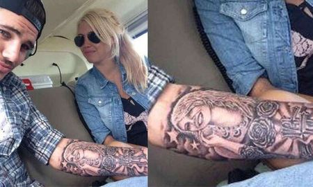 Mauro Icardi tenía tatuada la cara de Wanda Nara. Mauro Icardi tenía tatuada la cara de Wanda Nara.