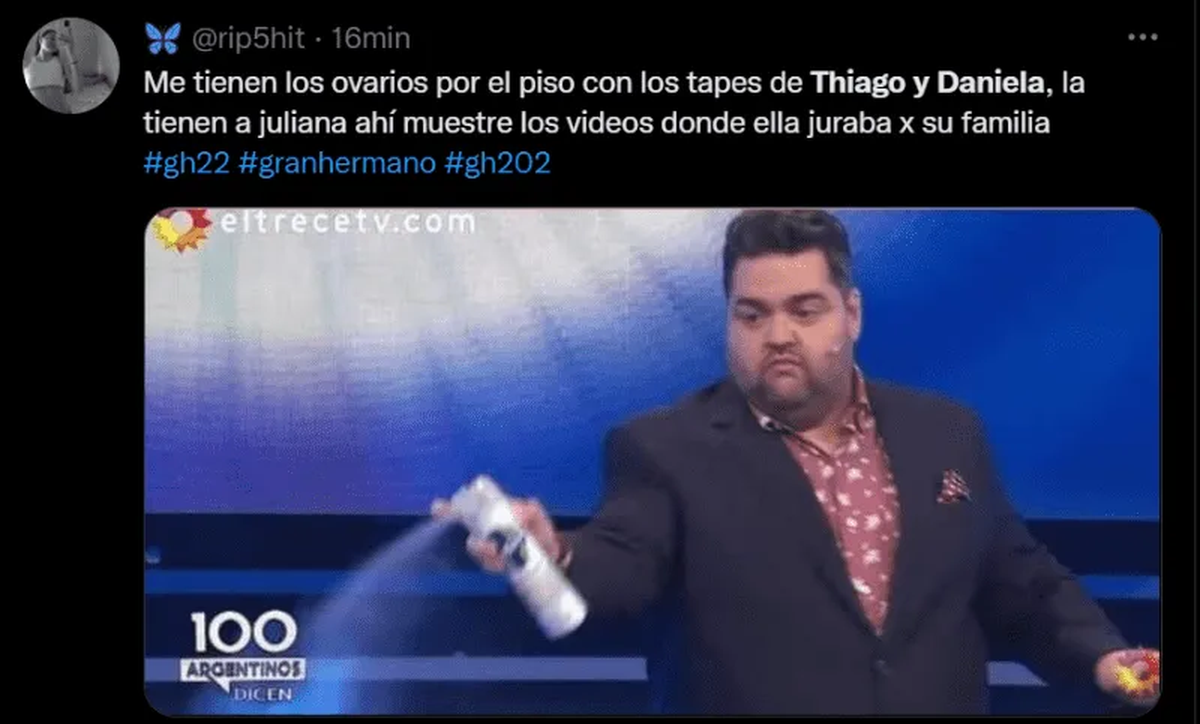 Llovieron los memes por la noche de pasión entre Thiago y Daniela de Gran Hermano