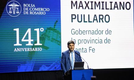 Maximiliano Pullaro participó del 141° aniversario de la Bolsa de Comercio de Rosario. Maximiliano Pullaro participó del 141° aniversario de la Bolsa de Comercio de Rosario.