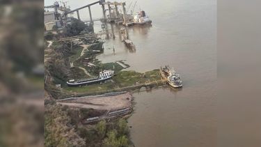 La empresa Sanabria SRL, ligada a Cerimedo, es por ahora tierra amontonada en la ribera del río Paraná.&nbsp;
