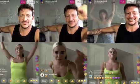 lali esposito se metio en un vivo de nico vazquez en instagram y fue furor con su exotico baile