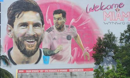 El imponente mural de Lionel Messi en Miami. El imponente mural de Lionel Messi en Miami.