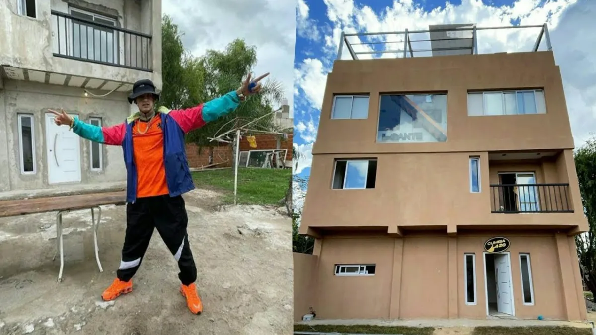 Así es la impresionante casa que construyó L-Gante en su barrio natal: tres pisos y un gran jardín