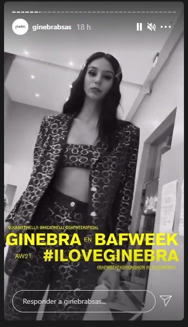 Juanita Tinelli en el desfile de Ginebra