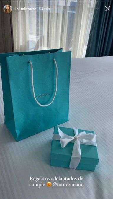Uno de los tantos regalos de cumpleaños de Lola Latorre. 