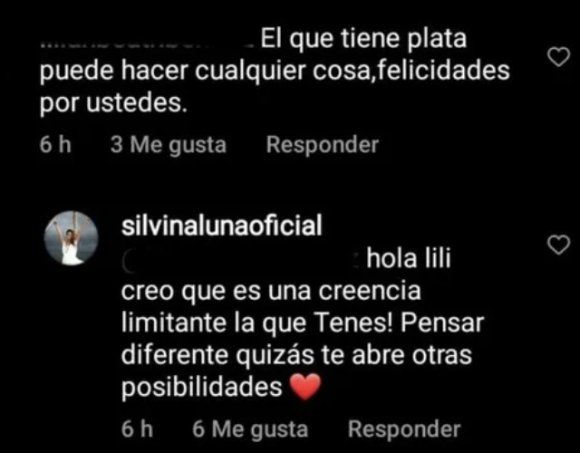 Silvina Luna respodió.