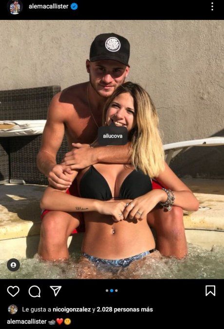 La comprometedora foto de Alexis Mac Allister junto a Ailén Cova, la amiga que ahora sería su nueva novia.