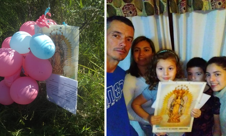 La imagen de la Virgen que soltaron en Guadalupe llegó a una familia de Santa Rosa de Calchines La imagen de la Virgen que soltaron en Guadalupe llegó a una familia de Santa Rosa de Calchines