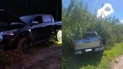 Personas no identificadas abandonaron tres camionetas en la Ruta Provincial 1 de Santa Fe. Imagen ilustrativa.