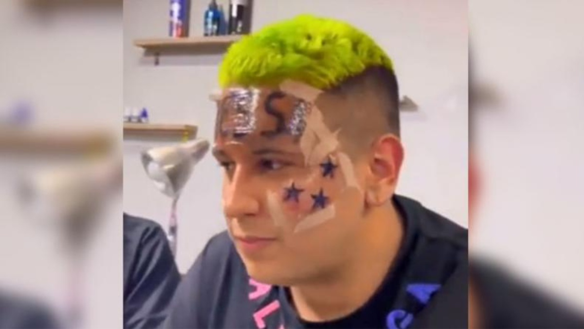 Un hincha se tatuó a Messi en la cara y se volvió viral: Las apuestas se cumplen