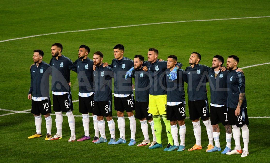 Los once titulares de la Selección de fútbol de Argentina que enfrentaron a Venezuela por la penúltima fecha de las Eliminatorias Sudamericanas.