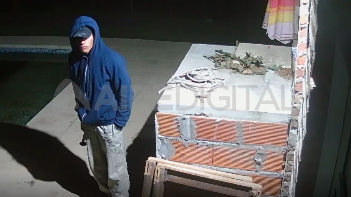 Captura del video: así entró un ladrón a robar a una casa de Colastiné Sur.