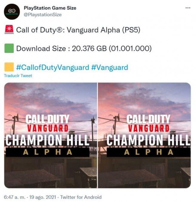La Alpha de "Call of Duty: Vanguard" fue incluida a la base de datos de PlayStation.