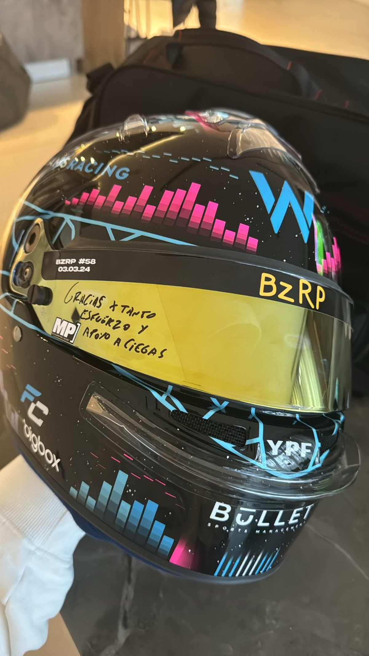 Se conoció el argentino que se quedó con el casco de Franco Colapinto tras su debut en la Fórmula 1.