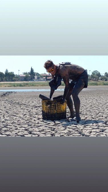 Alimentada por el cauce del río Salado, la laguna Juan de Garay hoy luce seca como consecuencia de la bajante en las cuencas de los ríos Salado y Paraná y la falta de lluvias.