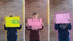 El cambio empieza en nosotros, reza uno de los múltiples mensajes escritos por los alumnos del colegio Mariano Moreno de San Cristóbal.