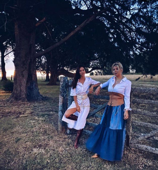 Wanda Nara y su look campestre.