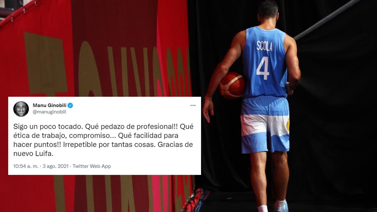 Luis Scola jugó su último partido con la Selección Argentina en los Juegos Olímpicos de Tokio y su despedida conmovió a Manu Ginóbili