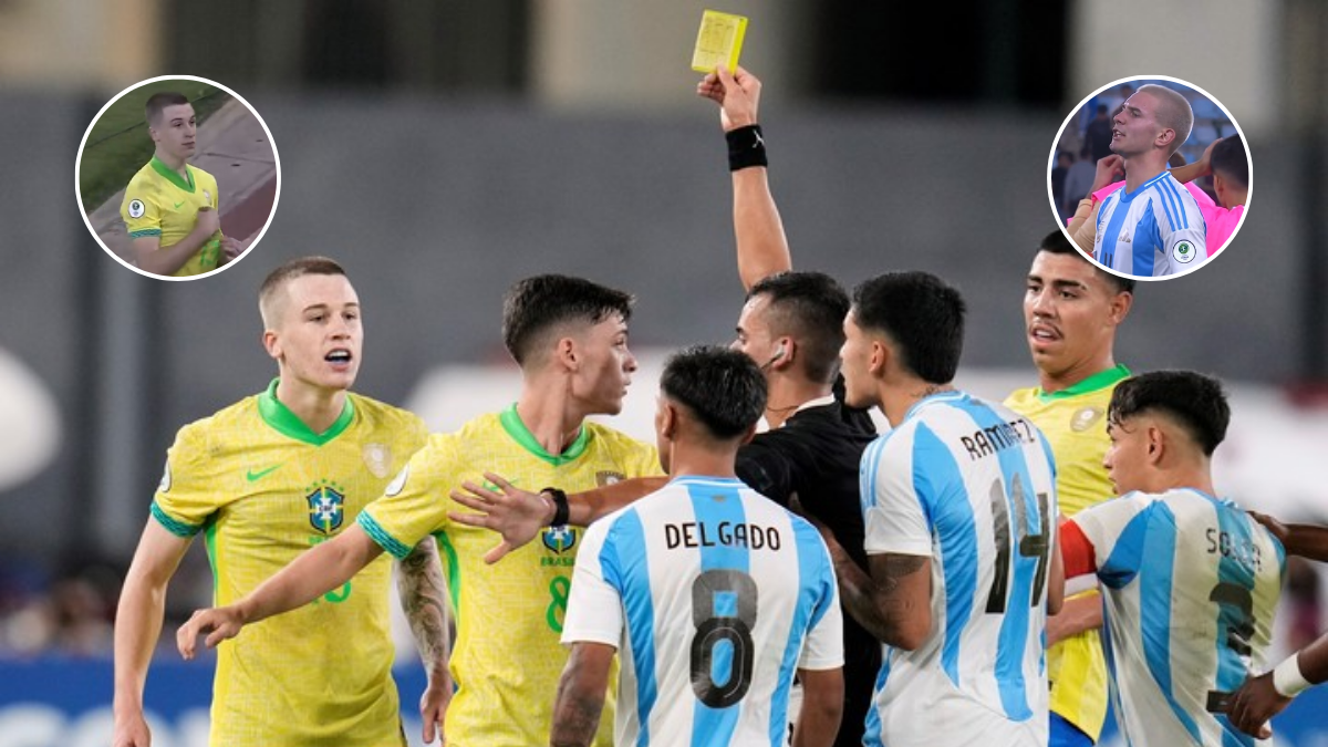 Escándalo en el final de Argentina-Brasil: el tenso cruce entre Franco Mastantuono e Igor Serrote