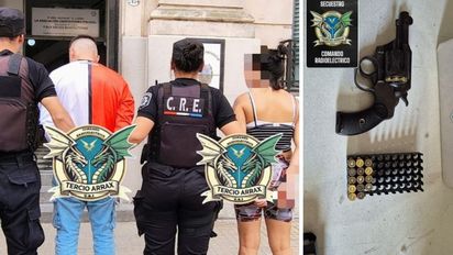 Circunvalación Oeste: amenazas, tres detenidos y un arma encontrada dentro de un balde con agua