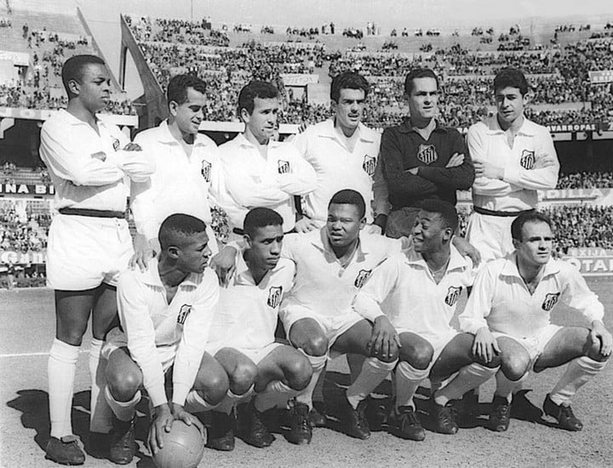 Pelé en el Santos, campeón de la Libertadores de 1962.