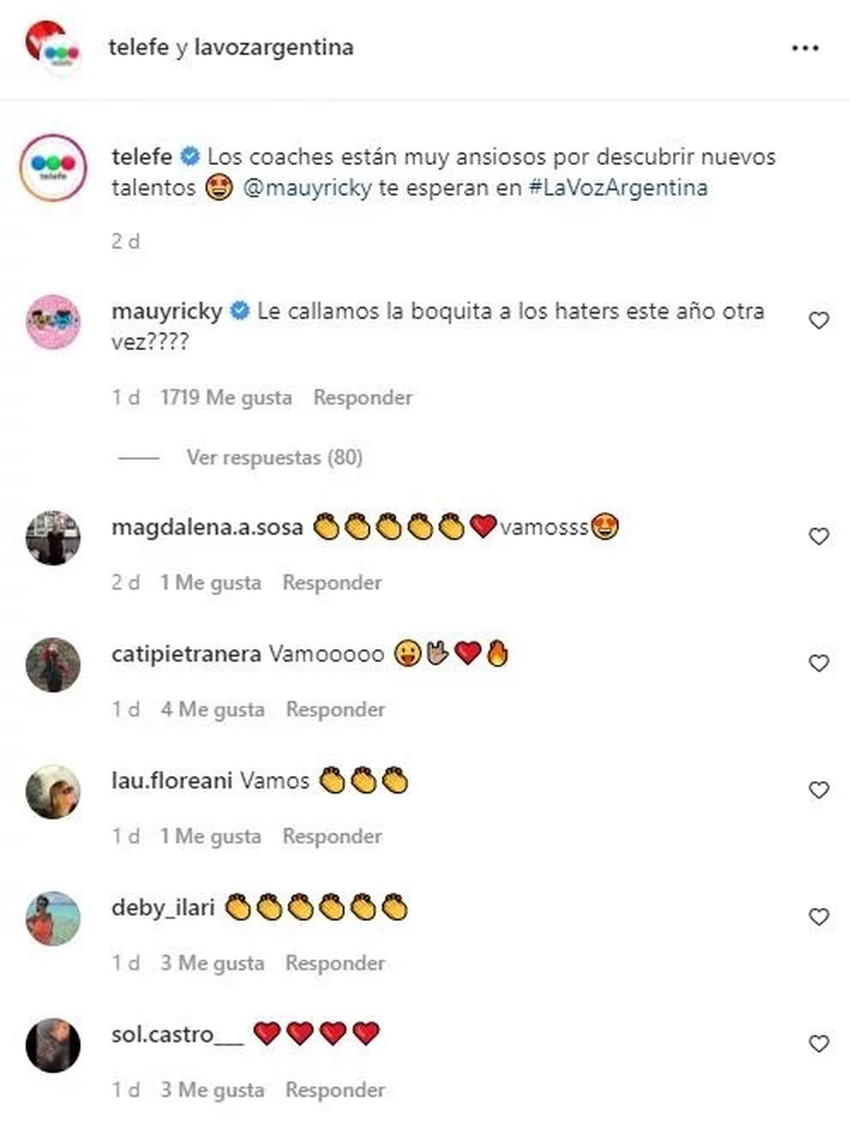 El comentario de Mau y Ricky. 