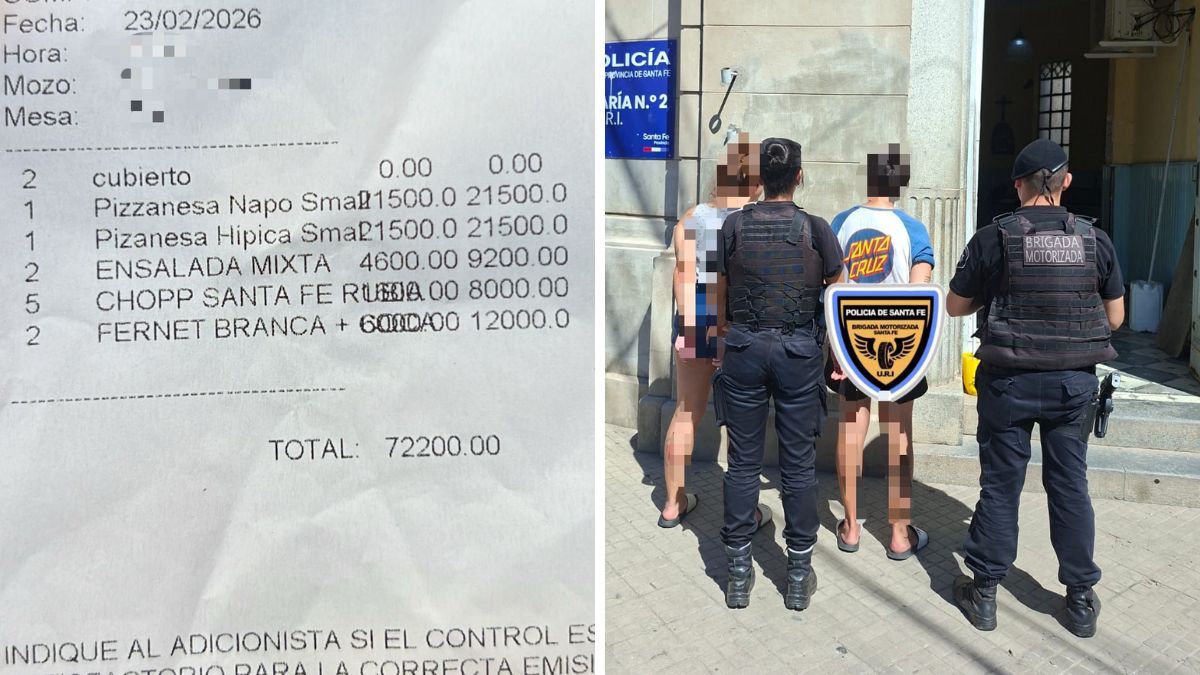 Las dos mujeres consumieron en el bar de la peatonal por m&aacute;s de 70.000 pesos y se retiraron sin pagar, pero fueron aprehendidas a pocas cuadras.