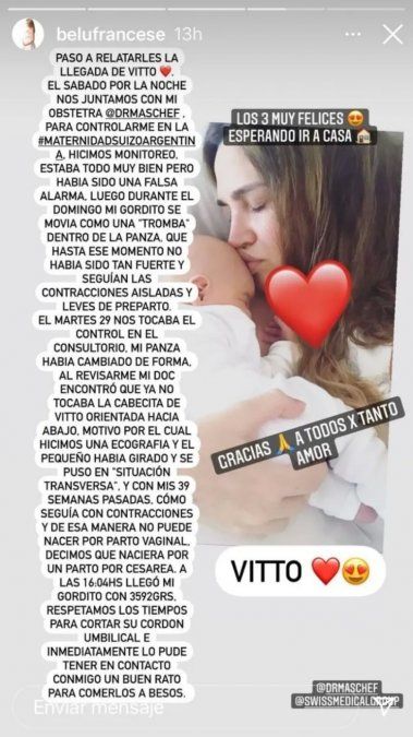 Belén Francese junto a Vitto.