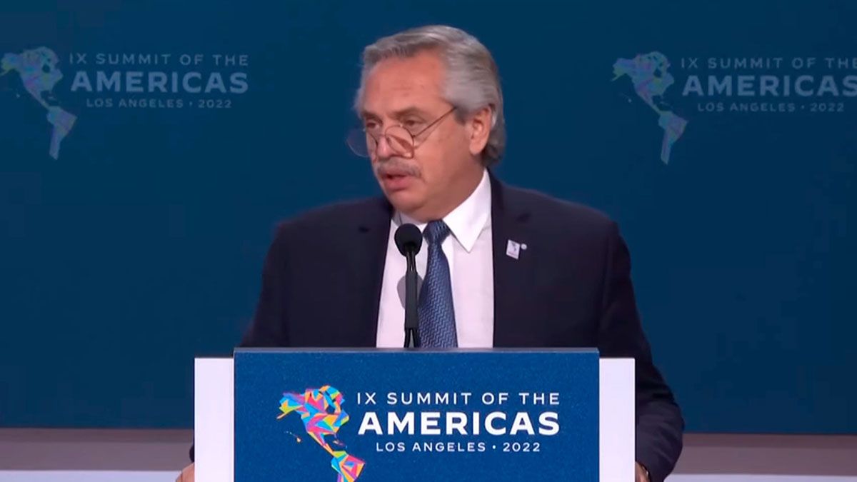 El presidente Alberto Fernández pronunció este jueves su discurso ante la IX Cumbre de las Américas que se desarrolla en los Estados Unidos.&nbsp;