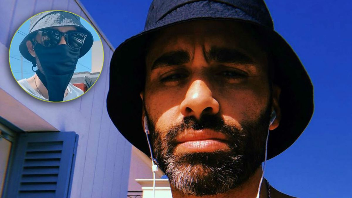 El Pollo Álvarez usó una tanga en su cara porque se olvidó el barbijo y en Twitter le llovieron las criticas