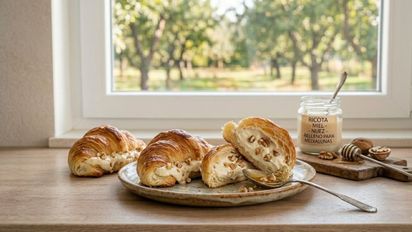 Medialunas rellenas de ricota, miel y nuez: la receta simple para una merienda gourmet