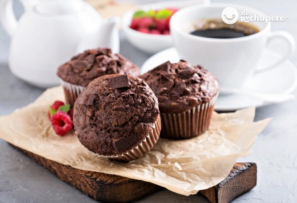 Magdalenas de chocolate.