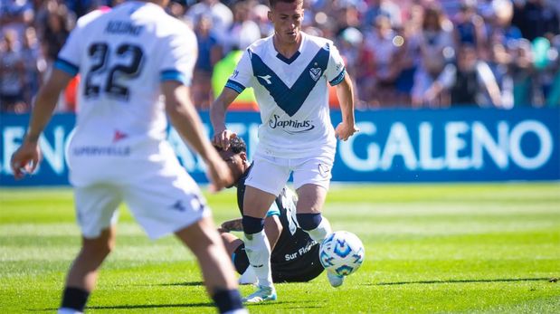 El delantero de Vélez Braian Romero anotó el gol del triunfo.