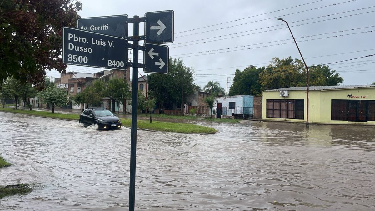 Los acumulados de lluvia en la ciudad de Santa Fe superaron los 100 milímetros.
