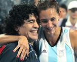 Diego Maradona y Luciana Aymar, dos de los grandes deportistas de la historia argentina. Diego Maradona y Luciana Aymar, dos de los grandes deportistas de la historia argentina.