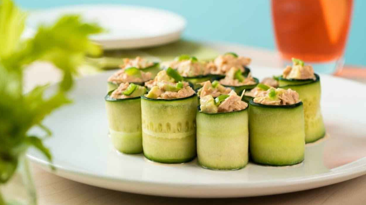Receta de rollitos de pepino. Receta de rollitos de pepino.