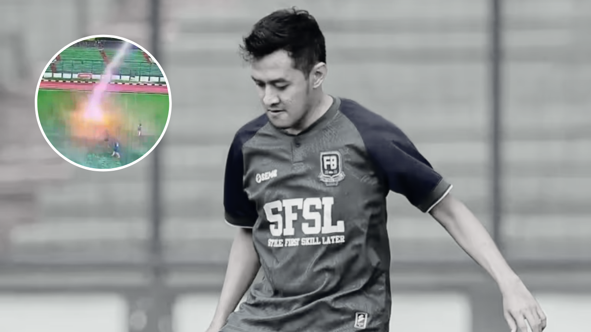 Un futbolista amateur murió tras el impacto de un rayo en Indonesia.