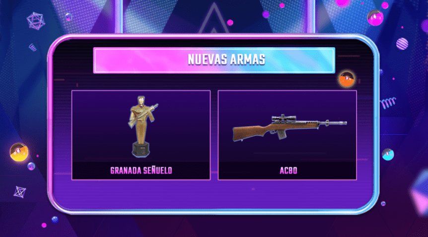Las nuevas armas de "Free Fire".