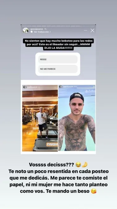 Mauro Icardi enfureció contra una influencer.