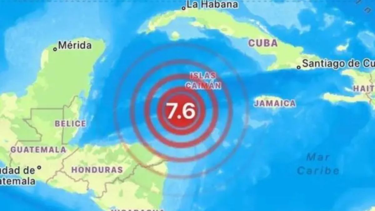 Un sismo de magnitud 7.6 sacudió el mar Caribe: Islas Caimán