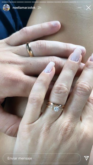 Noelia Marzol se caso con Ramiro Arias