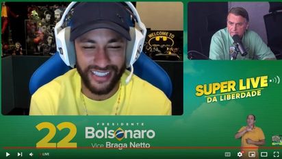 Neymar Jr. hizo un streaming con Jair Bolsonaro: pronosticaron la reelección y la copa de Qatar 2022