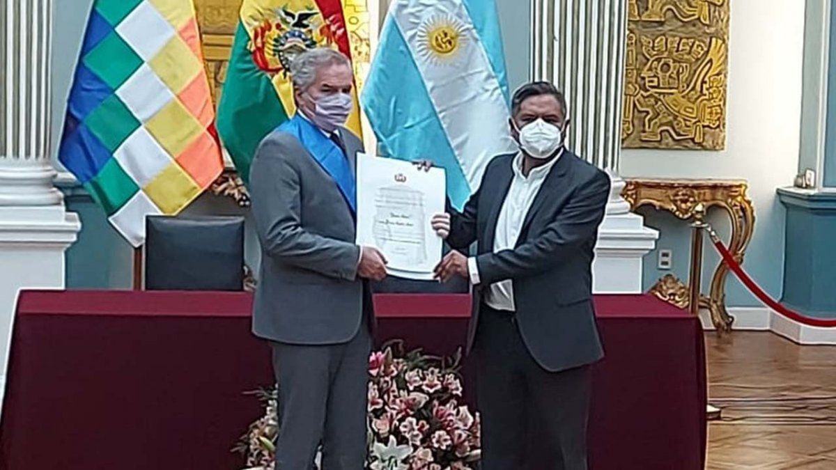 El canciller argentino reicbió una distinción por el accionar de nuestro país en el golpe de estado boliviano a Evo Morales.