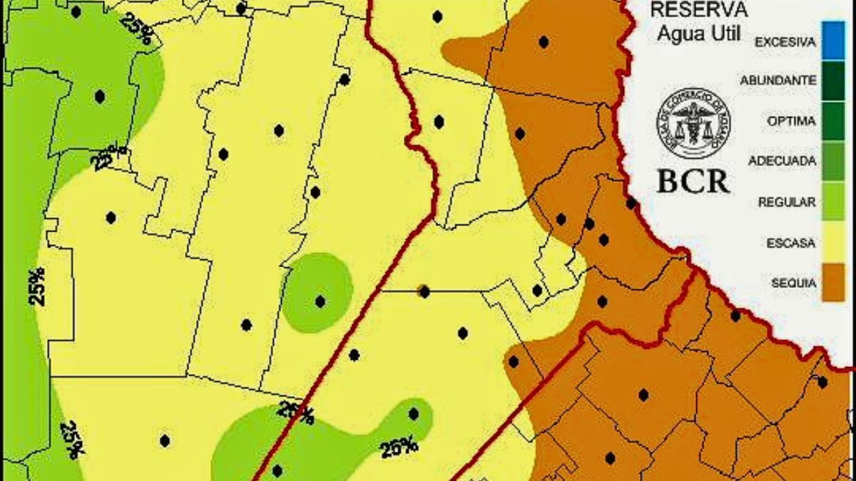 Situación hídrica al 23 de enero último en el sur de Santa Fe