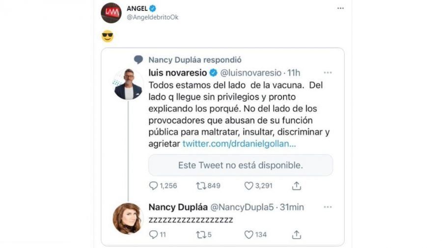 Los mensajes entre Nancy Dupláa y Luis Novaresio