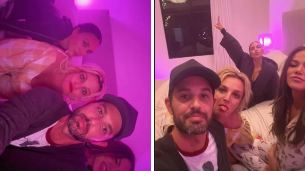 Britney Spears posa divertida junto a Kim y Khloé Kardashian en la inesperada reunión en Hidden Hills.