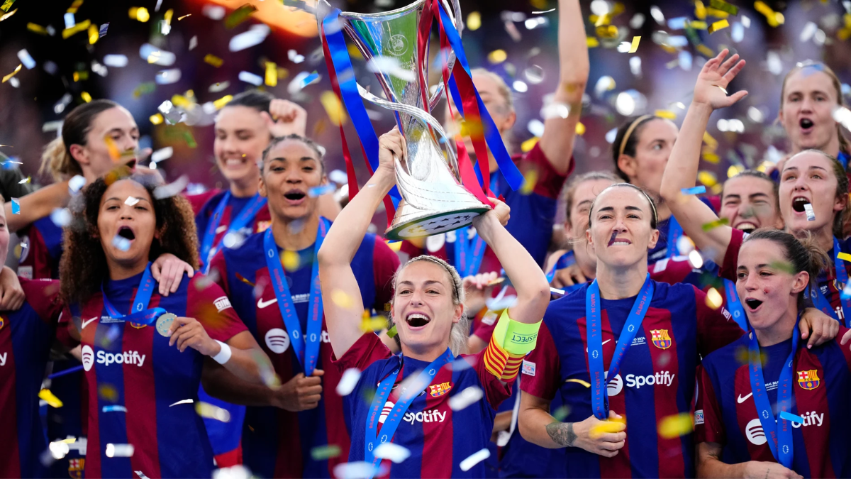 Lionel Messi celebró que el Barcelona ganó la Champions League femenina. Lionel Messi celebró que el Barcelona ganó la Champions League femenina.