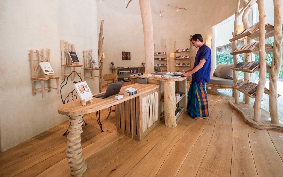 La librería del resort Soneva Fushi