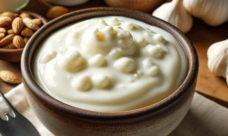 Cómo hacer lactonesa de ajo para la ensalada de papas de Año Nuevo Cómo hacer lactonesa de ajo para la ensalada de papas de Año Nuevo